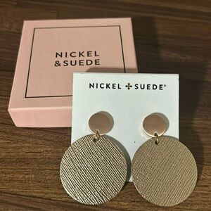Nickel and Suede leather earrings.